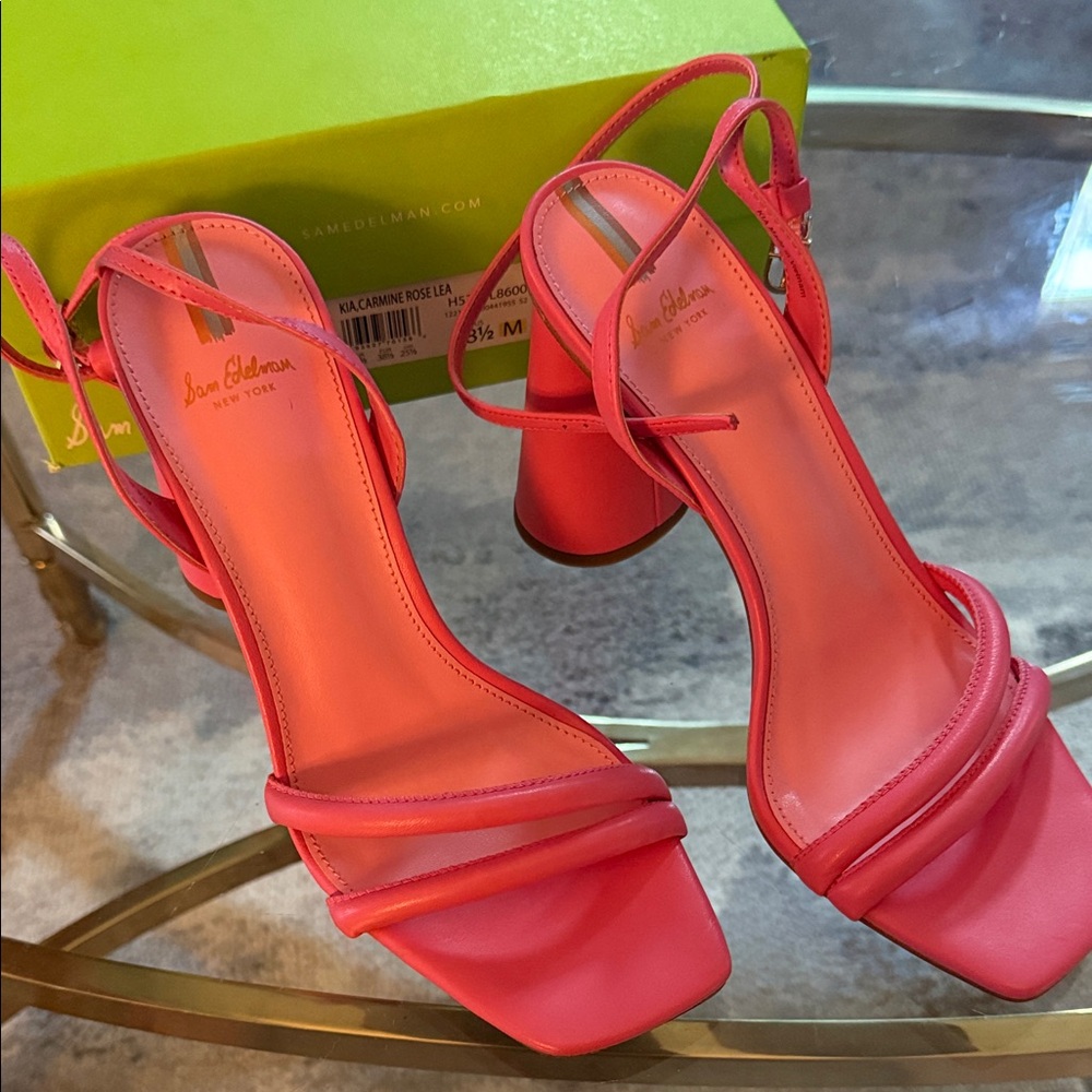 Sam Edelman Carmine Rose Block Heel Sandals
